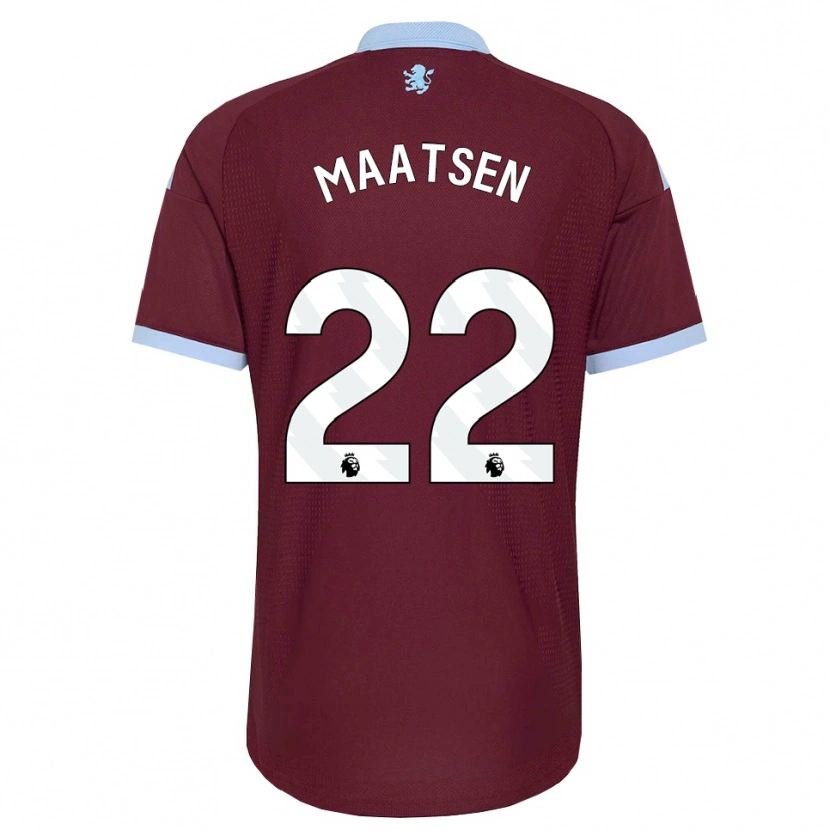 Danxen Män Ian Maatsen #22 Kornblå Vinröd Hemmatröja Matchtröjor 2026/27 Tröjor T-Tröja