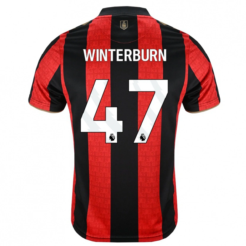 Danxen Män Ben Winterburn #47 Gyllene Röd Svart Hemmatröja Matchtröjor 2026/27 Tröjor T-Tröja