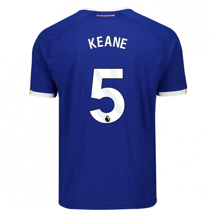 Danxen Män Michael Keane #5 Blå Vit Gul Hemmatröja Matchtröjor 2026/27 Tröjor T-Tröja