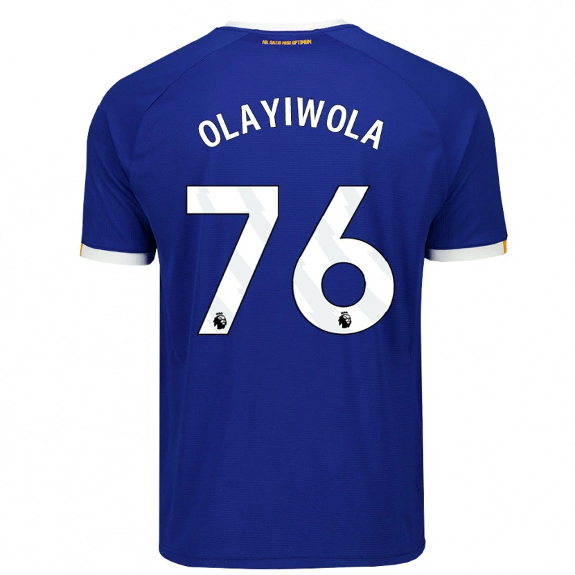Danxen Män Malik Olayiwola #76 Blå Vit Gul Hemmatröja Matchtröjor 2026/27 Tröjor T-Tröja
