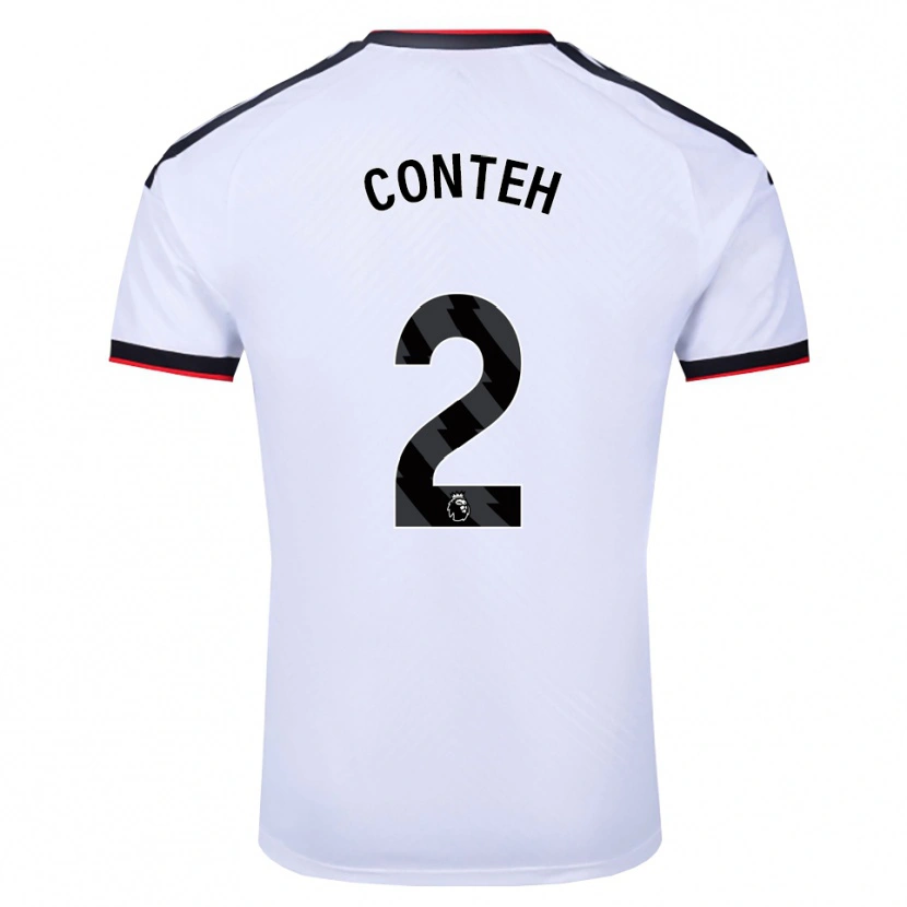 Danxen Män Daniel Conteh #2 Vit Svart Röd Hemmatröja Matchtröjor 2026/27 Tröjor T-Tröja