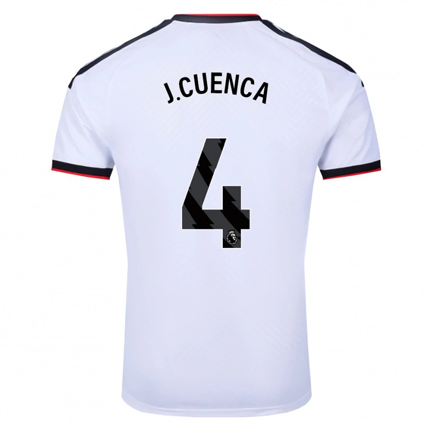 Danxen Män Jorge Cuenca #4 Vit Svart Röd Hemmatröja Matchtröjor 2026/27 Tröjor T-Tröja