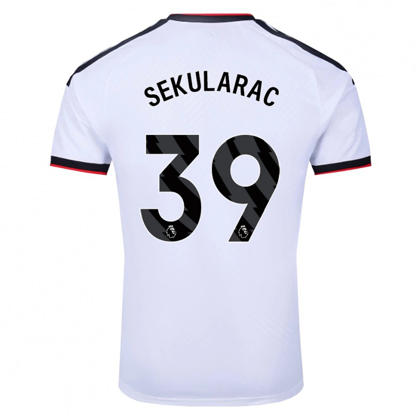 Danxen Män Kristian Sekularac #39 Vit Svart Röd Hemmatröja Matchtröjor 2026/27 Tröjor T-Tröja