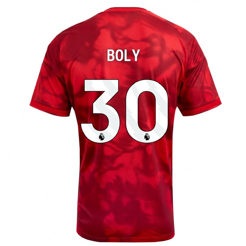 Danxen Män Willy Boly #30 Karmosinröd Vit Hemmatröja Matchtröjor 2026/27 Tröjor T-Tröja