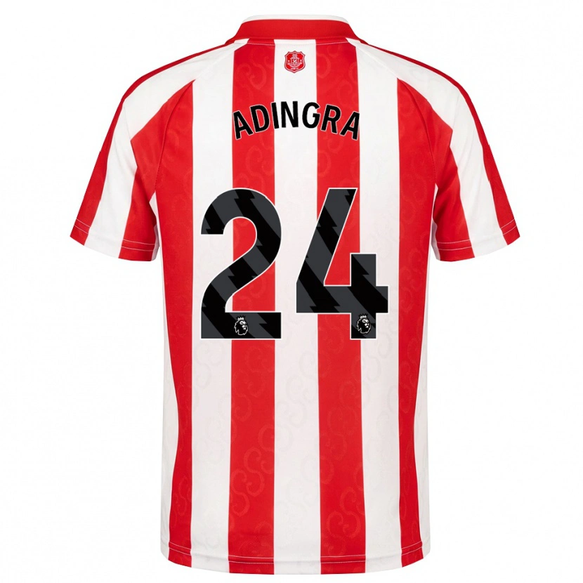 Danxen Män Simon Adingra #24 Röd Vit Svart Hemmatröja Matchtröjor 2026/27 Tröjor T-Tröja