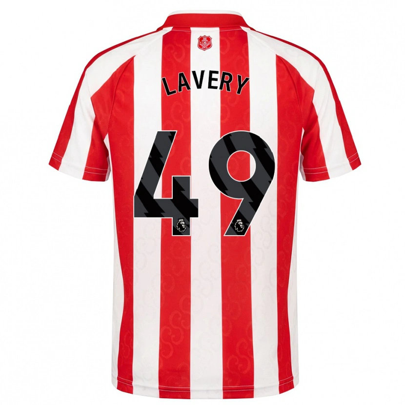 Danxen Män Thomas Lavery #49 Röd Vit Svart Hemmatröja Matchtröjor 2026/27 Tröjor T-Tröja