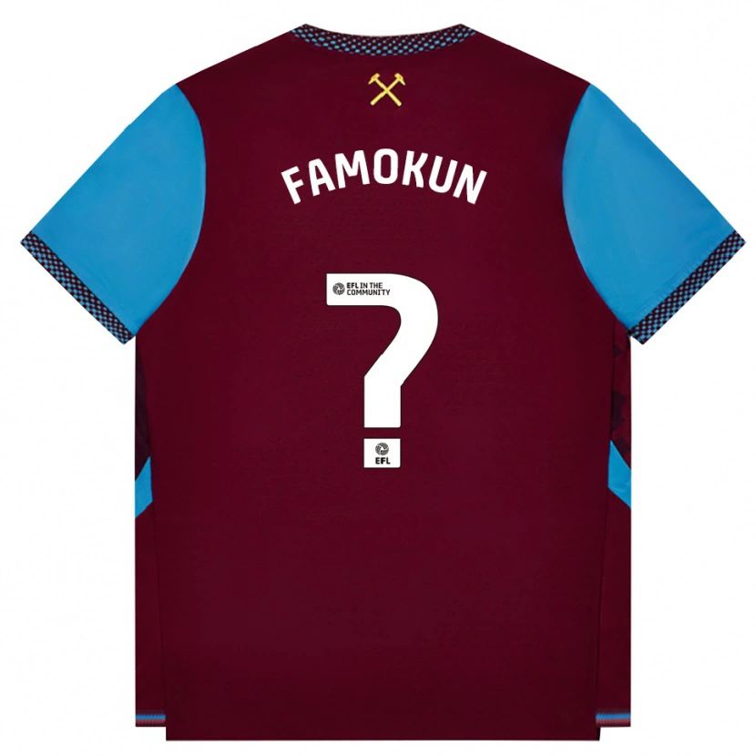 Danxen Män Emmanuel Famokun #0 Vinröd Kornblå Hemmatröja Matchtröjor 2026/27 Tröjor T-Tröja