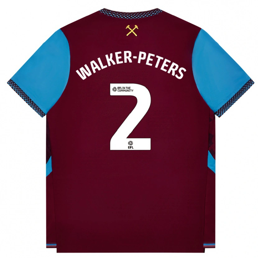 Danxen Män Kyle Walker-Peters #2 Vinröd Kornblå Hemmatröja Matchtröjor 2026/27 Tröjor T-Tröja