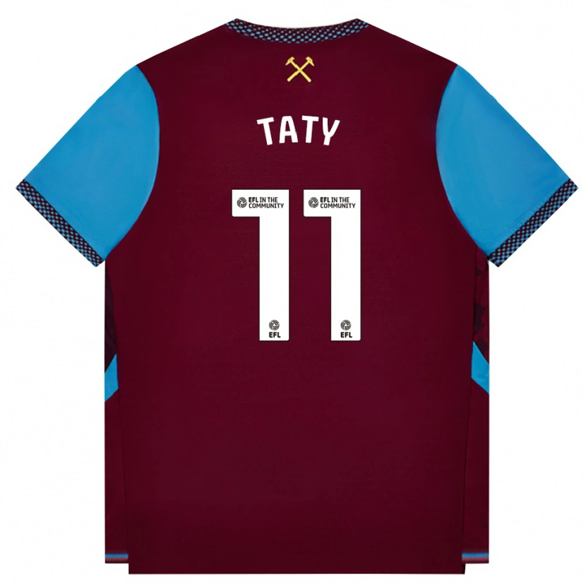 Danxen Män Taty Castellanos #11 Vinröd Kornblå Hemmatröja Matchtröjor 2026/27 Tröjor T-Tröja
