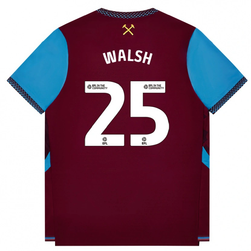 Danxen Män Megan Walsh #25 Vinröd Kornblå Hemmatröja Matchtröjor 2026/27 Tröjor T-Tröja