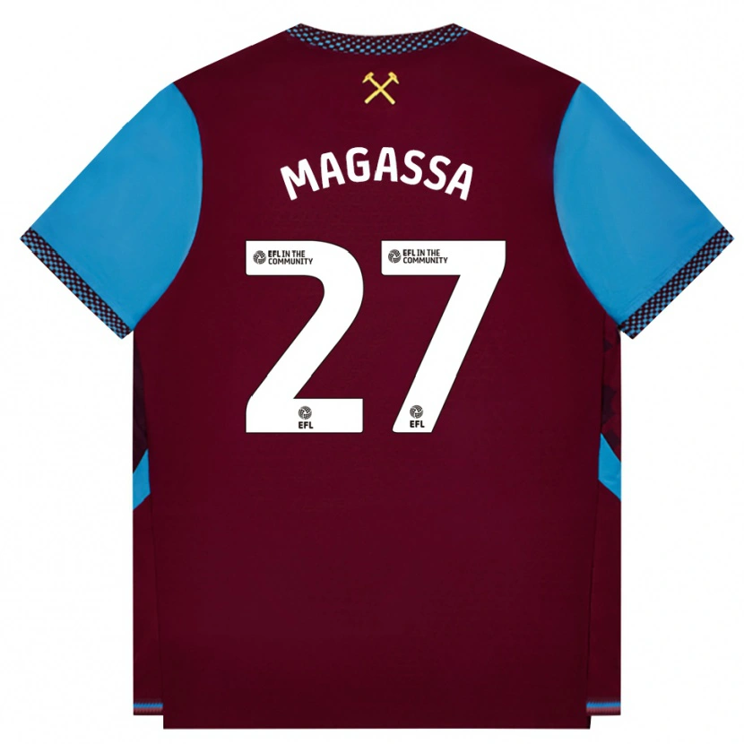 Danxen Män Soungoutou Magassa #27 Vinröd Kornblå Hemmatröja Matchtröjor 2026/27 Tröjor T-Tröja