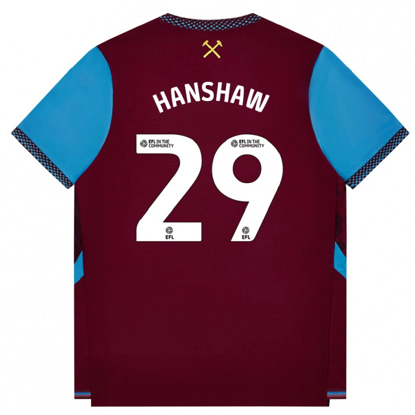 Danxen Män Verena Hanshaw #29 Vinröd Kornblå Hemmatröja Matchtröjor 2026/27 Tröjor T-Tröja