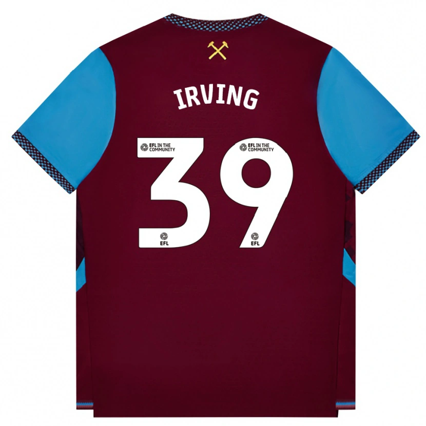 Danxen Män Andy Irving #39 Vinröd Kornblå Hemmatröja Matchtröjor 2026/27 Tröjor T-Tröja
