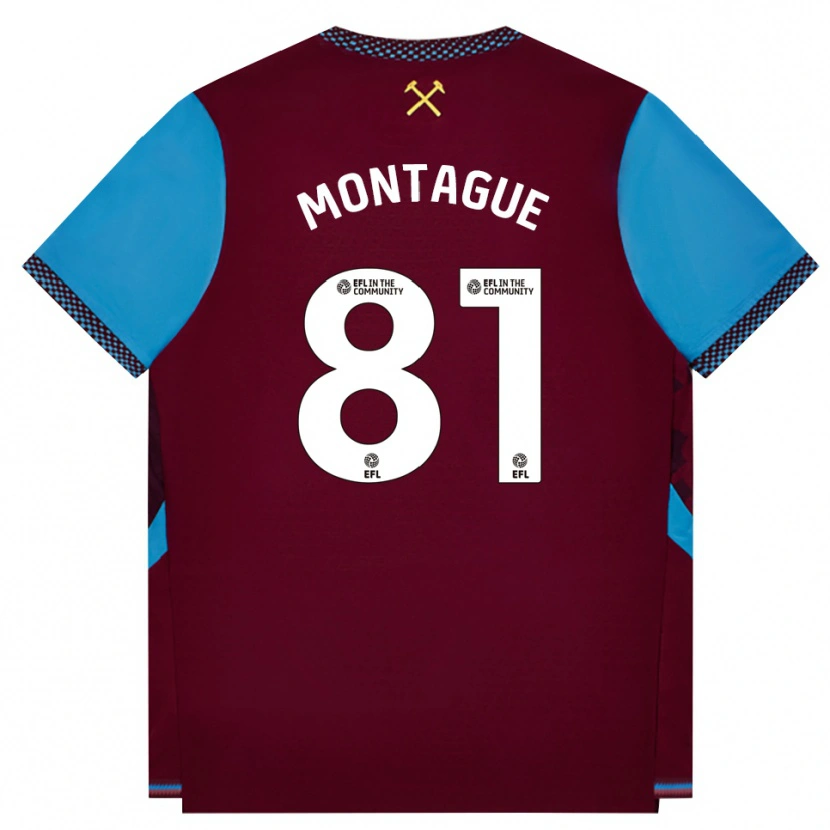 Danxen Män Harry Montague #81 Vinröd Kornblå Hemmatröja Matchtröjor 2026/27 Tröjor T-Tröja