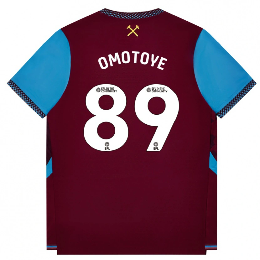 Danxen Män Tyrone Omotoye #89 Vinröd Kornblå Hemmatröja Matchtröjor 2026/27 Tröjor T-Tröja