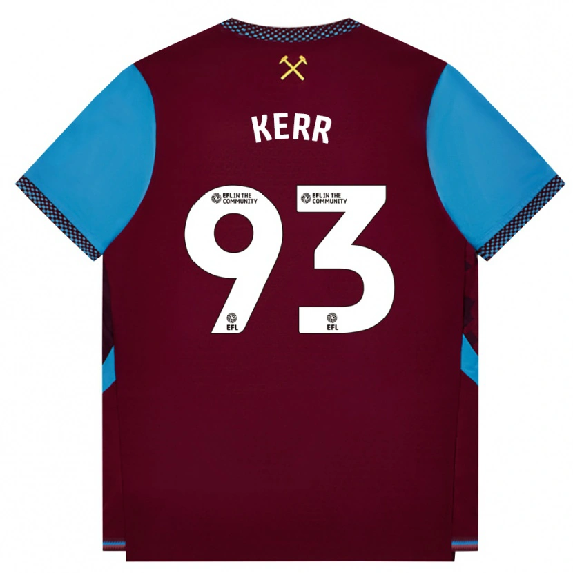 Danxen Män Joel Kerr #93 Vinröd Kornblå Hemmatröja Matchtröjor 2026/27 Tröjor T-Tröja