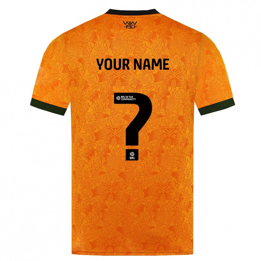 Danxen Män Ditt Namn #0 Orange Svart Hemmatröja Matchtröjor 2026/27 Tröjor T-Tröja