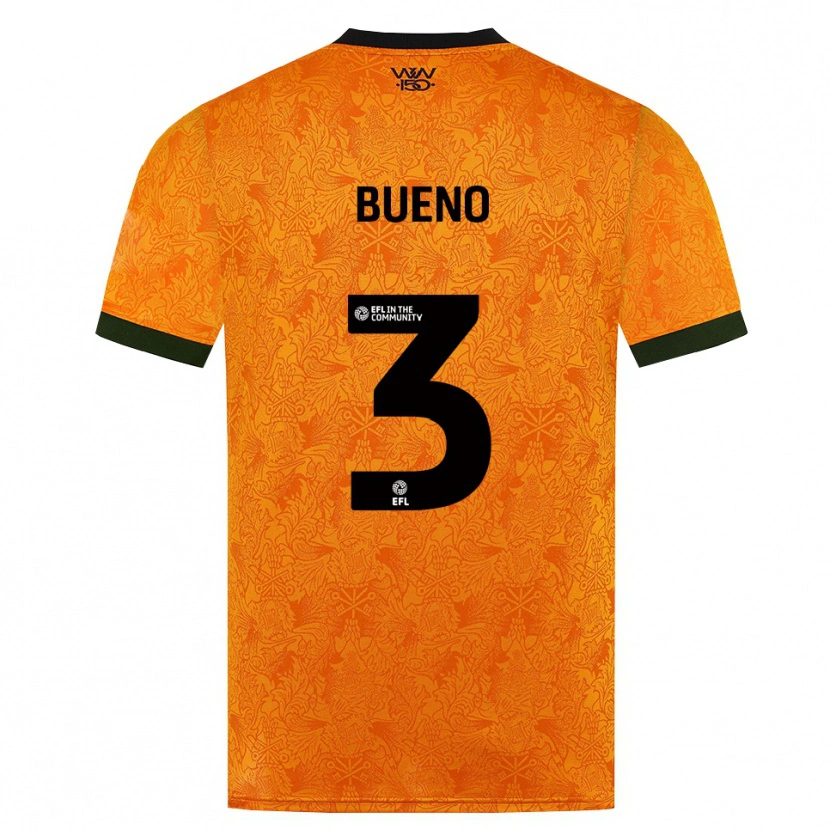 Danxen Män Hugo Bueno #3 Orange Svart Hemmatröja Matchtröjor 2026/27 Tröjor T-Tröja