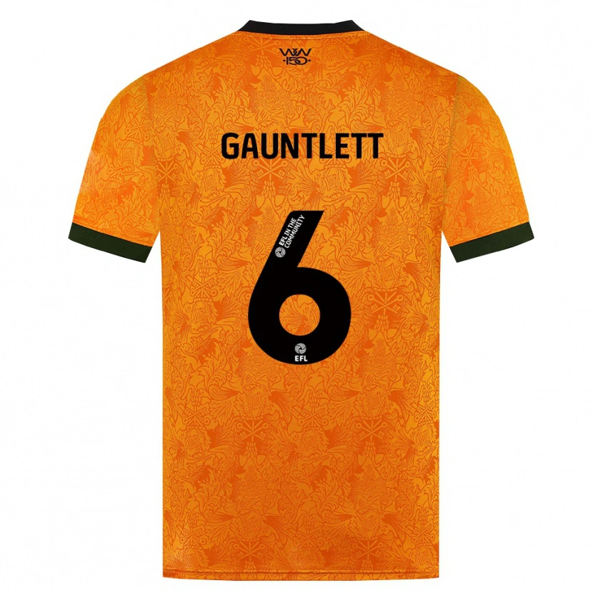 Danxen Män Maz Gauntlett #6 Orange Svart Hemmatröja Matchtröjor 2026/27 Tröjor T-Tröja