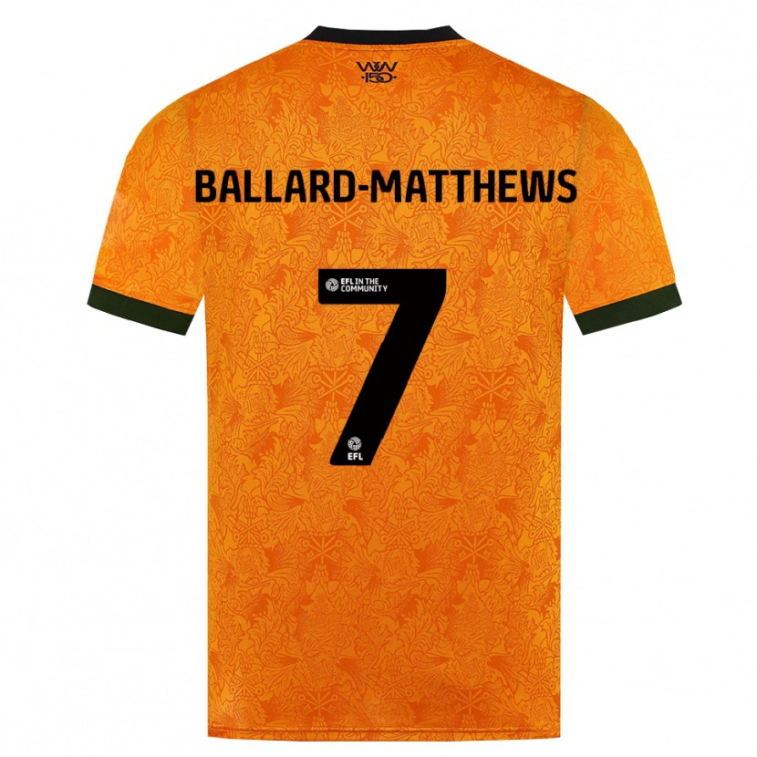 Danxen Män Emilio Ballard-Matthews #7 Orange Svart Hemmatröja Matchtröjor 2026/27 Tröjor T-Tröja