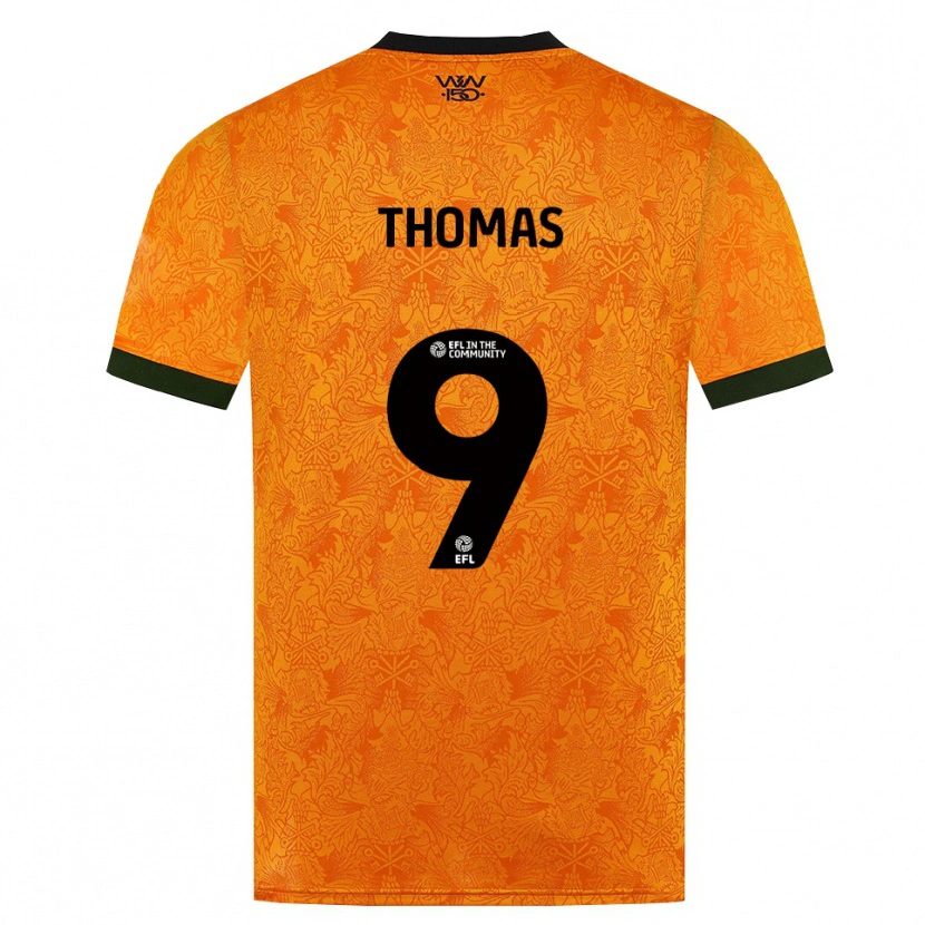 Danxen Män Kaream Thomas #9 Orange Svart Hemmatröja Matchtröjor 2026/27 Tröjor T-Tröja
