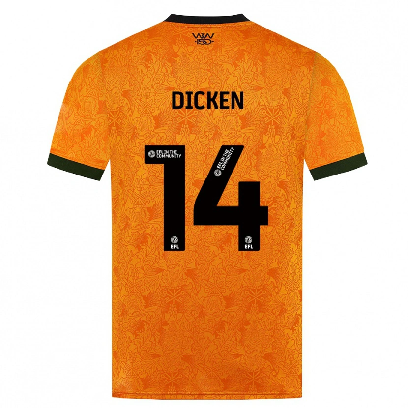 Danxen Män Amy Dicken #14 Orange Svart Hemmatröja Matchtröjor 2026/27 Tröjor T-Tröja