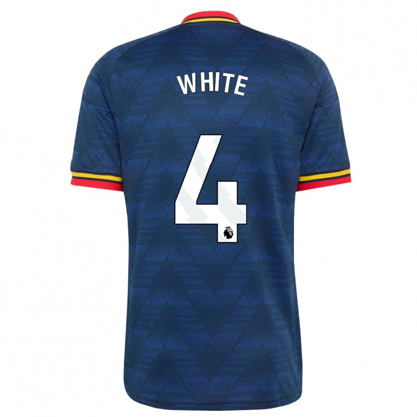 Danxen Män Ben White #4 Midnattsblå Gul Röd Bortatröja Matchtröjor 2026/27 Tröjor T-Tröja