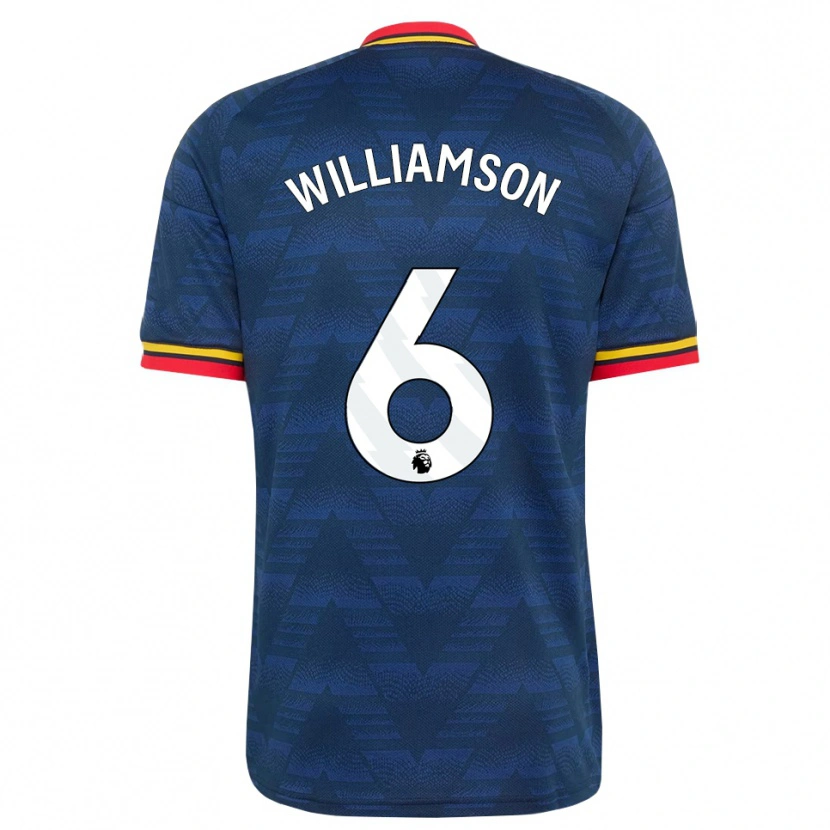 Danxen Män Leah Williamson #6 Midnattsblå Gul Röd Bortatröja Matchtröjor 2026/27 Tröjor T-Tröja