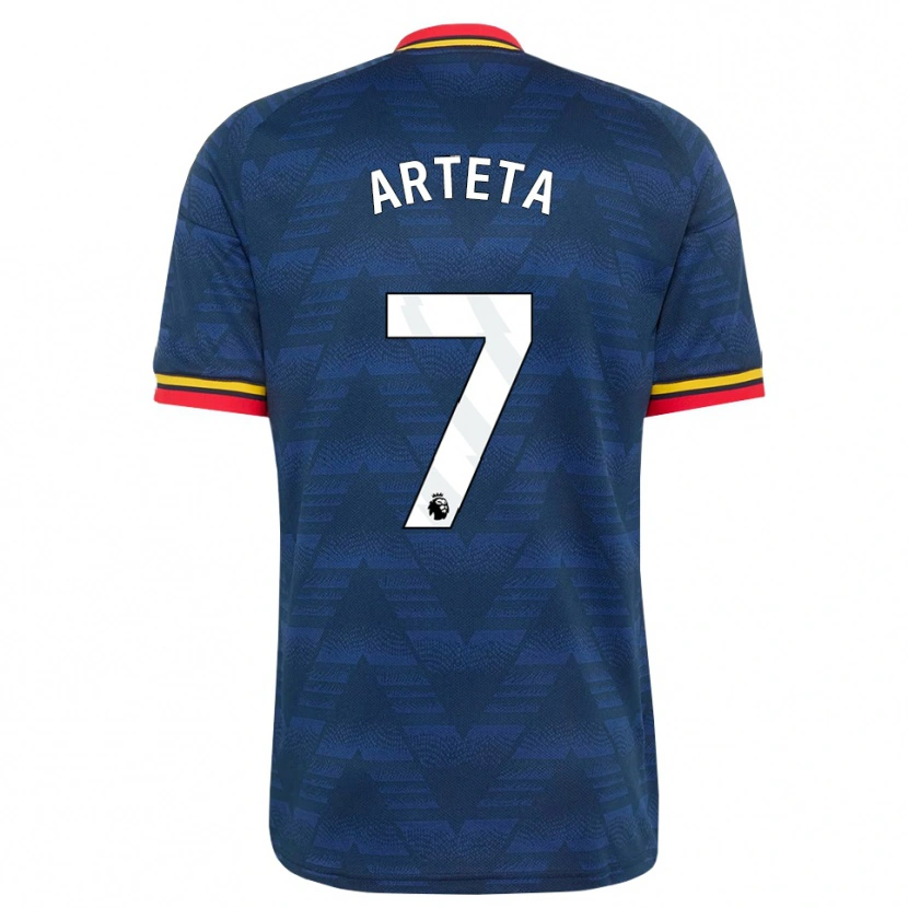 Danxen Män Gabriel Arteta #7 Midnattsblå Gul Röd Bortatröja Matchtröjor 2026/27 Tröjor T-Tröja