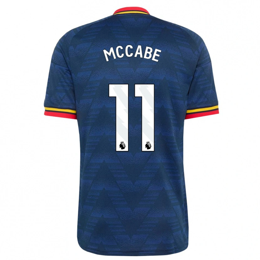 Danxen Män Katie Mccabe #11 Midnattsblå Gul Röd Bortatröja Matchtröjor 2026/27 Tröjor T-Tröja