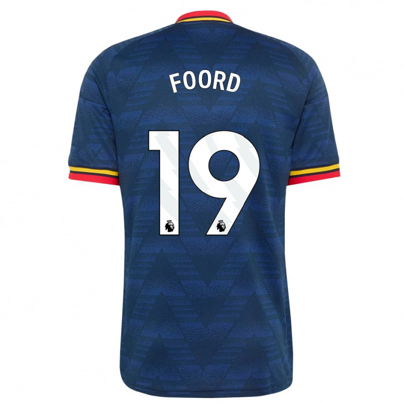 Danxen Män Caitlin Foord #19 Midnattsblå Gul Röd Bortatröja Matchtröjor 2026/27 Tröjor T-Tröja