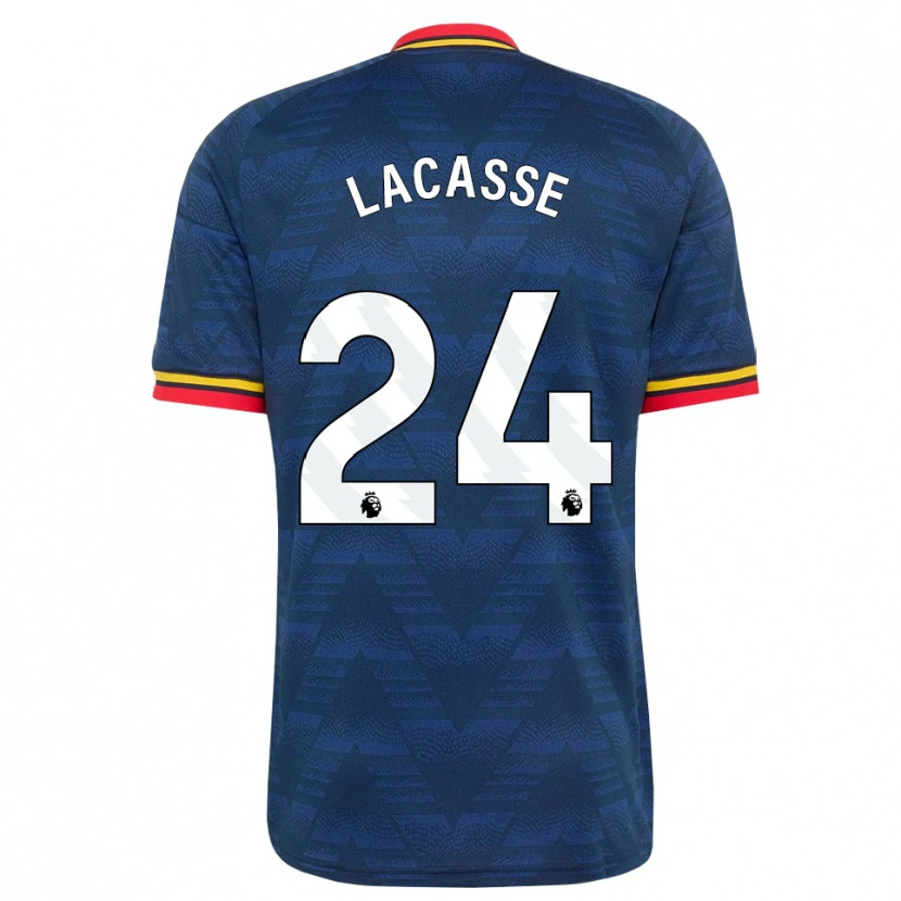 Danxen Män Cloé Lacasse #24 Midnattsblå Gul Röd Bortatröja Matchtröjor 2026/27 Tröjor T-Tröja