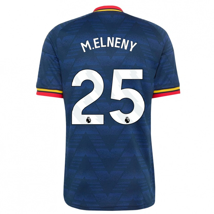 Danxen Män Mohamed Elneny #25 Midnattsblå Gul Röd Bortatröja Matchtröjor 2026/27 Tröjor T-Tröja