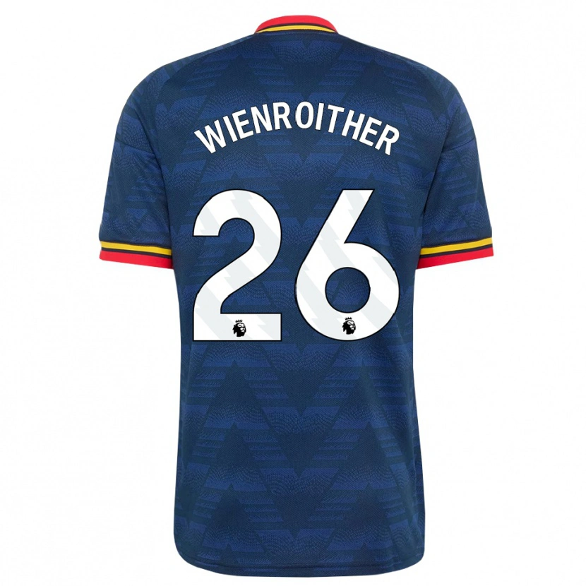 Danxen Män Laura Wienroither #26 Midnattsblå Gul Röd Bortatröja Matchtröjor 2026/27 Tröjor T-Tröja