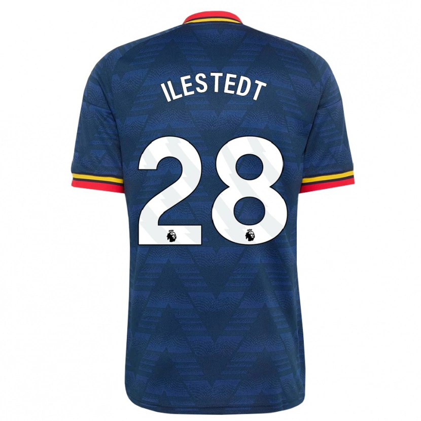 Danxen Män Amanda Ilestedt #28 Midnattsblå Gul Röd Bortatröja Matchtröjor 2026/27 Tröjor T-Tröja
