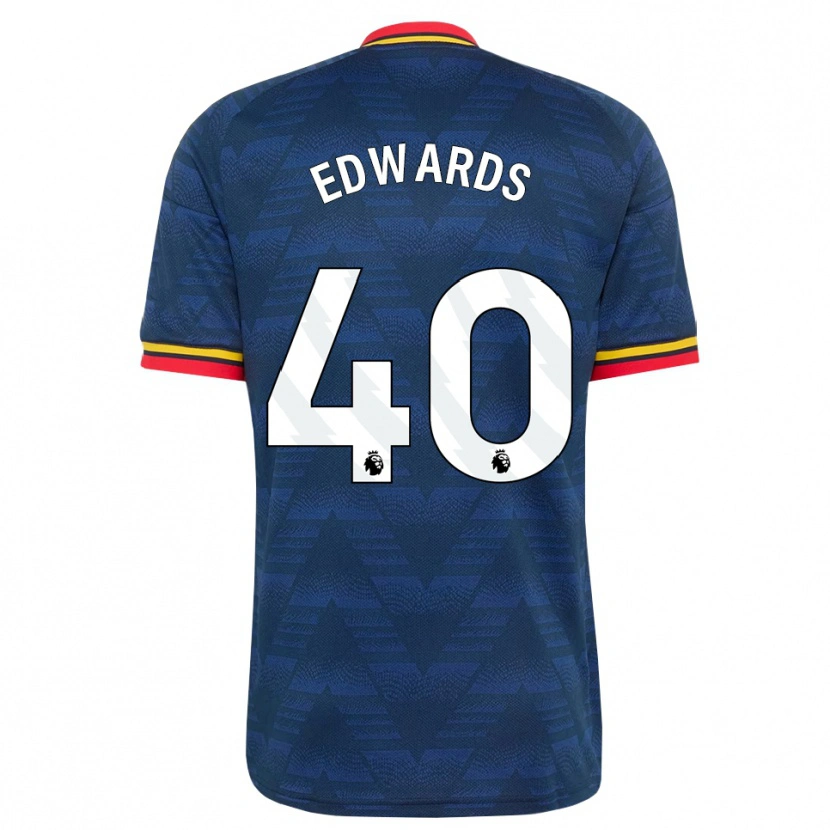 Danxen Män Khayon Edwards #40 Midnattsblå Gul Röd Bortatröja Matchtröjor 2026/27 Tröjor T-Tröja