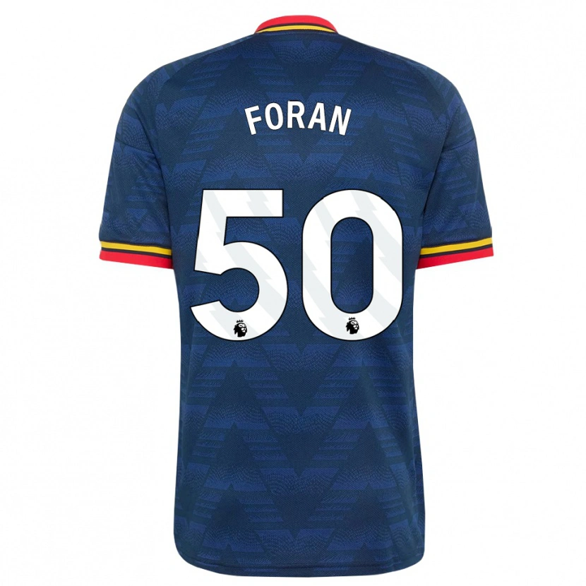 Danxen Män Taylor Foran #50 Midnattsblå Gul Röd Bortatröja Matchtröjor 2026/27 Tröjor T-Tröja