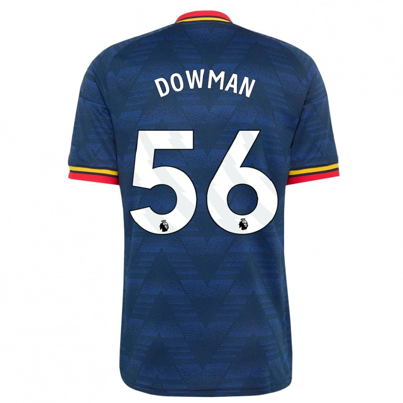 Danxen Män Max Dowman #56 Midnattsblå Gul Röd Bortatröja Matchtröjor 2026/27 Tröjor T-Tröja