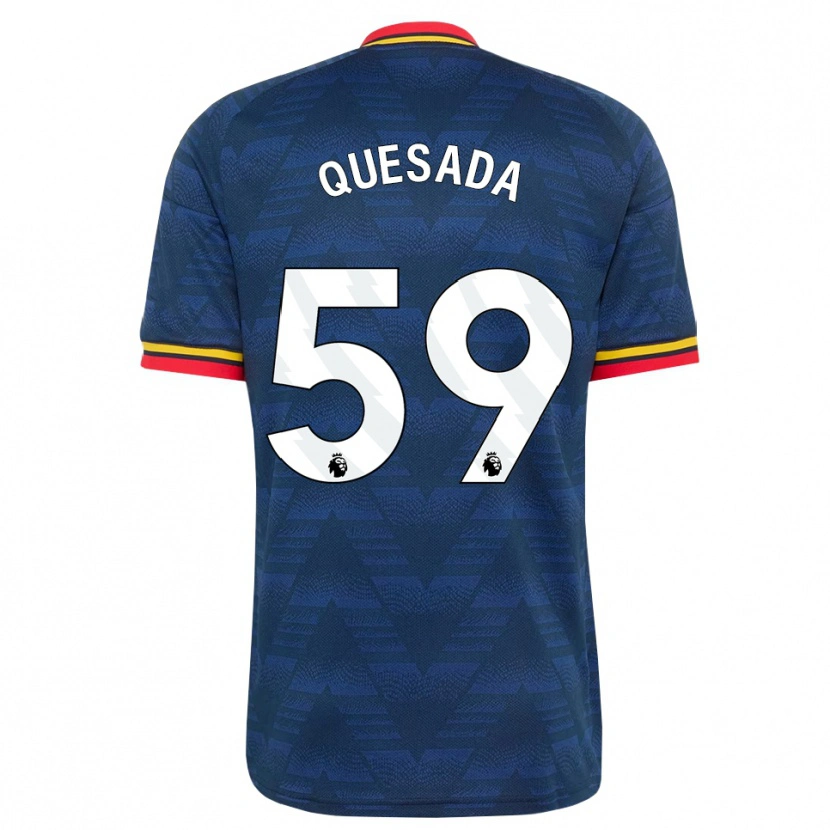 Danxen Män Elián Quesada #59 Midnattsblå Gul Röd Bortatröja Matchtröjor 2026/27 Tröjor T-Tröja