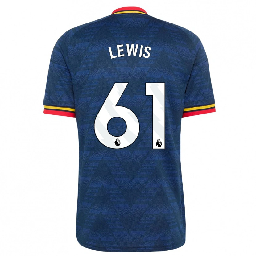 Danxen Män George Lewis #61 Midnattsblå Gul Röd Bortatröja Matchtröjor 2026/27 Tröjor T-Tröja
