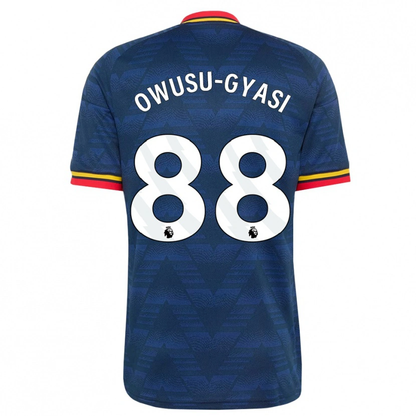 Danxen Män Abraham Owusu-Gyasi #88 Midnattsblå Gul Röd Bortatröja Matchtröjor 2026/27 Tröjor T-Tröja