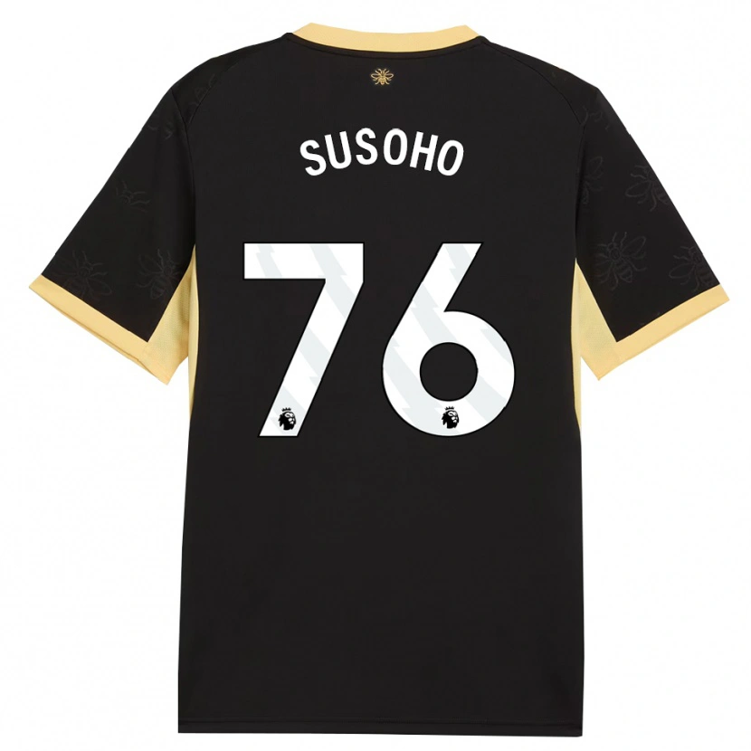 Danxen Män Mahamadou Susoho #76 Svart Gul Bortatröja Matchtröjor 2026/27 Tröjor T-Tröja