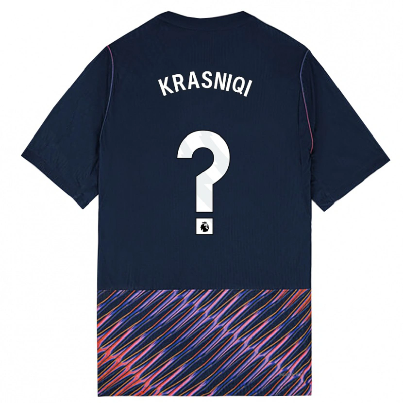 Danxen Män Elliot Krasniqi #0 Kungligblå Vit Bortatröja Matchtröjor 2026/27 Tröjor T-Tröja