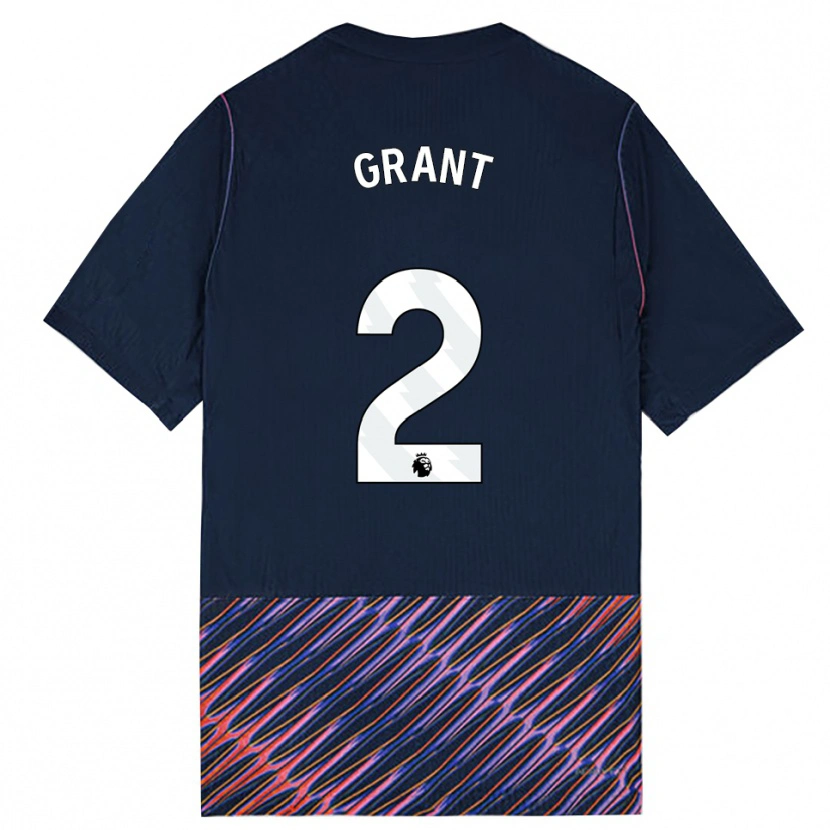 Danxen Män Charlotte Grant #2 Kungligblå Vit Bortatröja Matchtröjor 2026/27 Tröjor T-Tröja