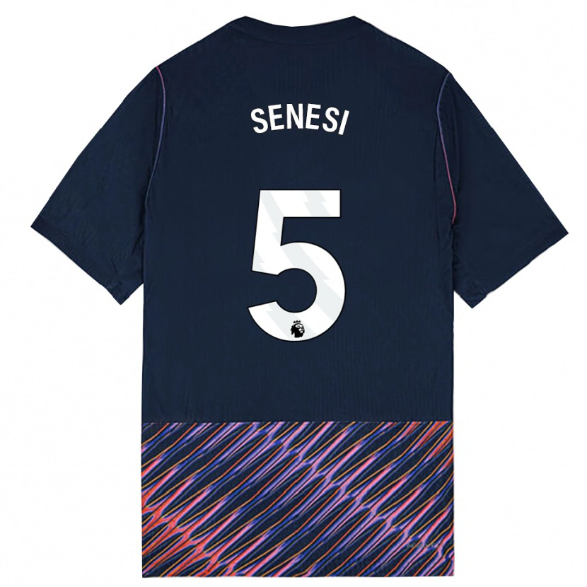 Danxen Män Marcos Senesi #5 Kungligblå Vit Bortatröja Matchtröjor 2026/27 Tröjor T-Tröja