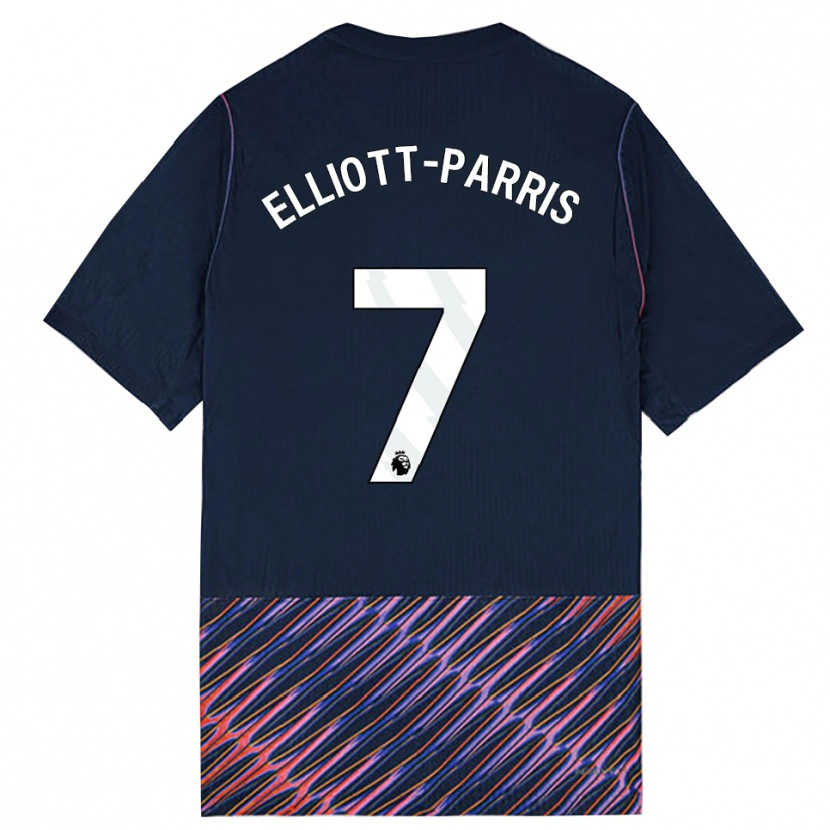 Danxen Män Reiss Elliott-Parris #7 Kungligblå Vit Bortatröja Matchtröjor 2026/27 Tröjor T-Tröja