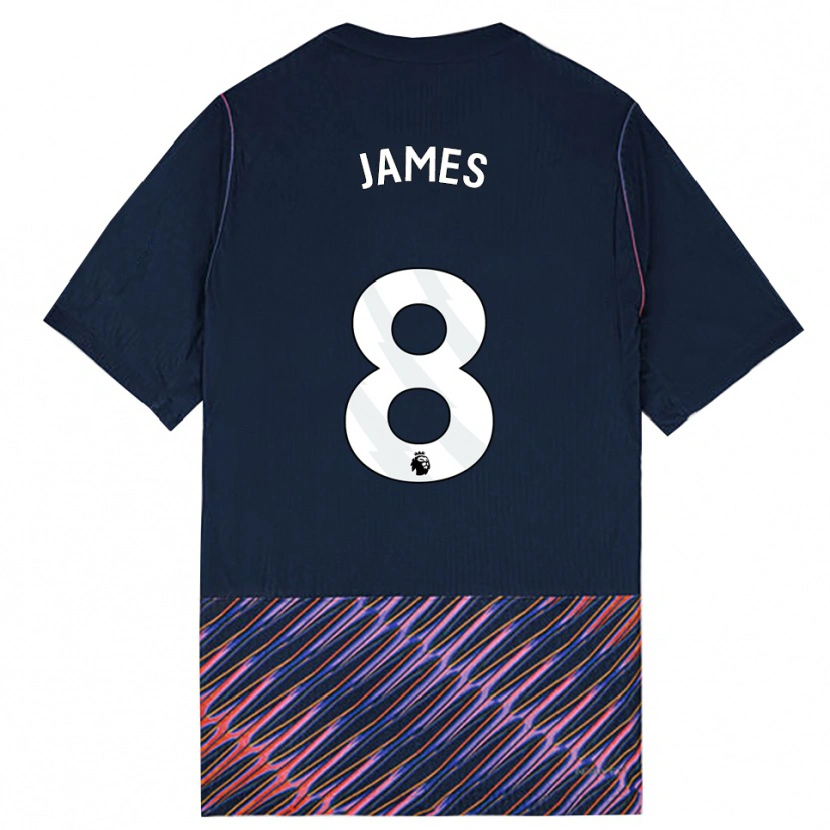 Danxen Män Angharad James #8 Kungligblå Vit Bortatröja Matchtröjor 2026/27 Tröjor T-Tröja