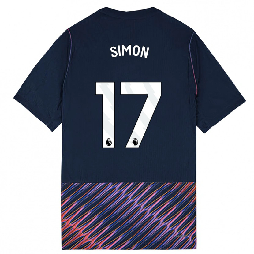 Danxen Män Kyah Simon #17 Kungligblå Vit Bortatröja Matchtröjor 2026/27 Tröjor T-Tröja