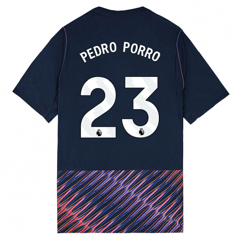 Danxen Män Pedro Porro #23 Kungligblå Vit Bortatröja Matchtröjor 2026/27 Tröjor T-Tröja