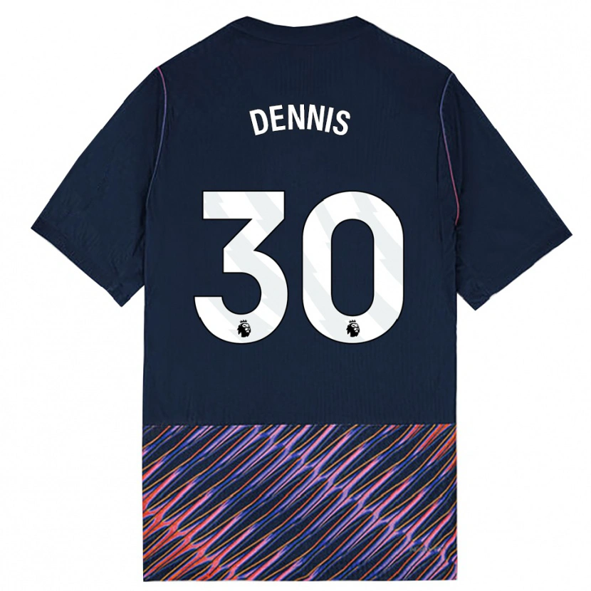 Danxen Män Araya Dennis #30 Kungligblå Vit Bortatröja Matchtröjor 2026/27 Tröjor T-Tröja